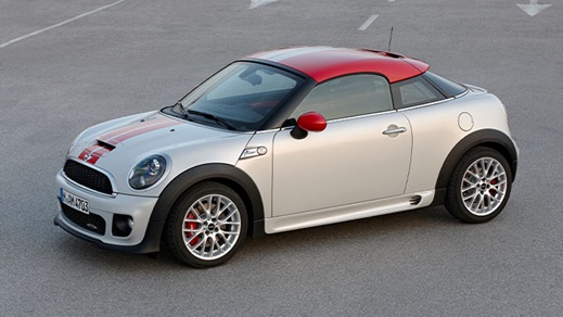 Two-Tone MINI Coupe, parked