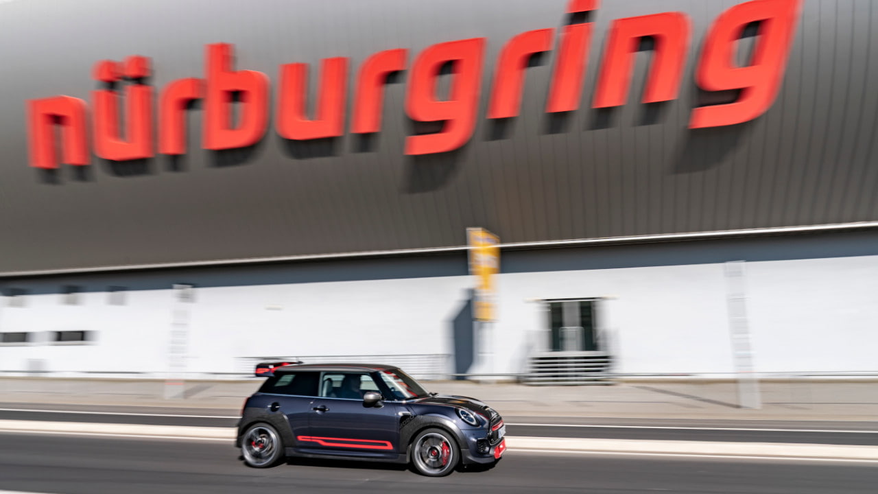MINI JCW GP Exterior Side Driving Nurburgring