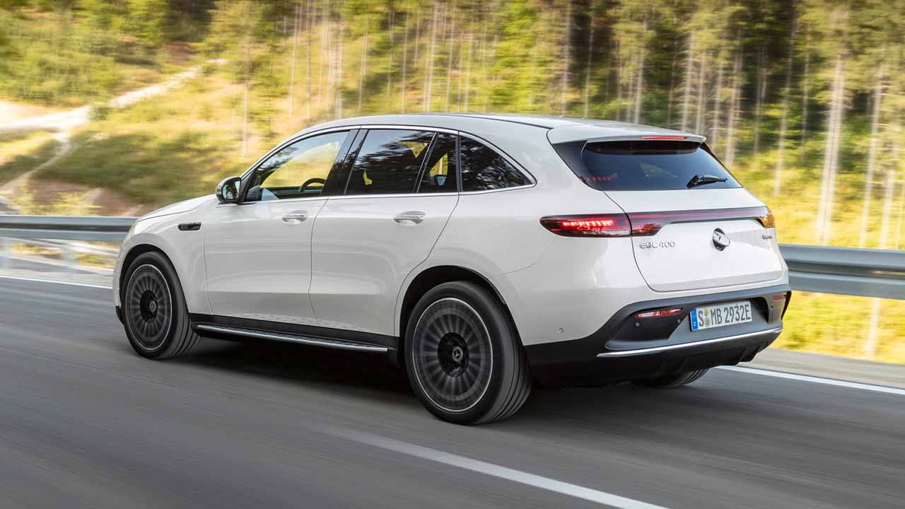 Mercedes-EQ EQC, rear quarter driving