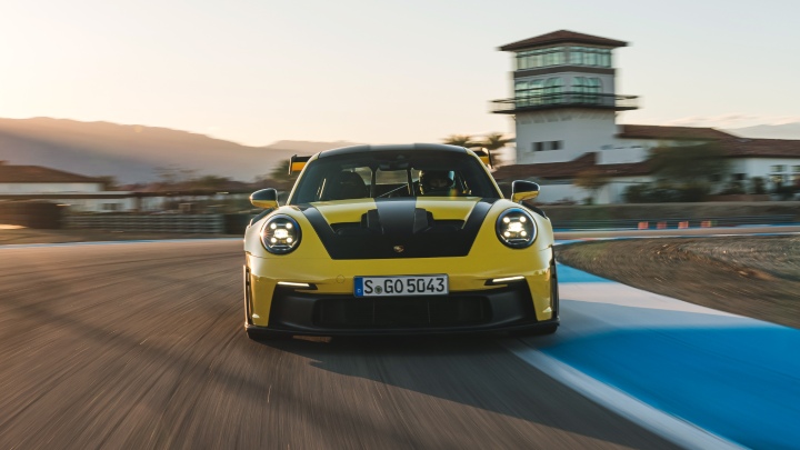 Yellow Porsche 911 GT3 RS Exterior Front Driving