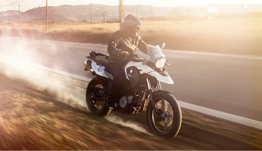 Motorcyclist Riding BMW Motorrad F 700 GS Off-Road