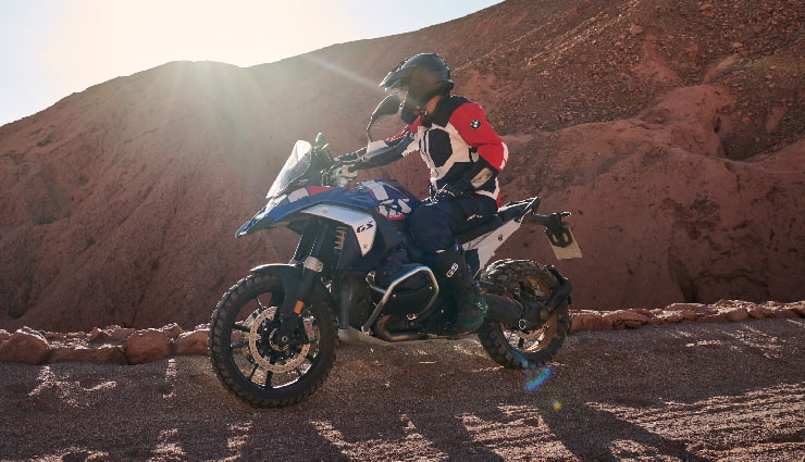 Motorcyclist Riding BMW Motorrad R 1300 GS Off-Road