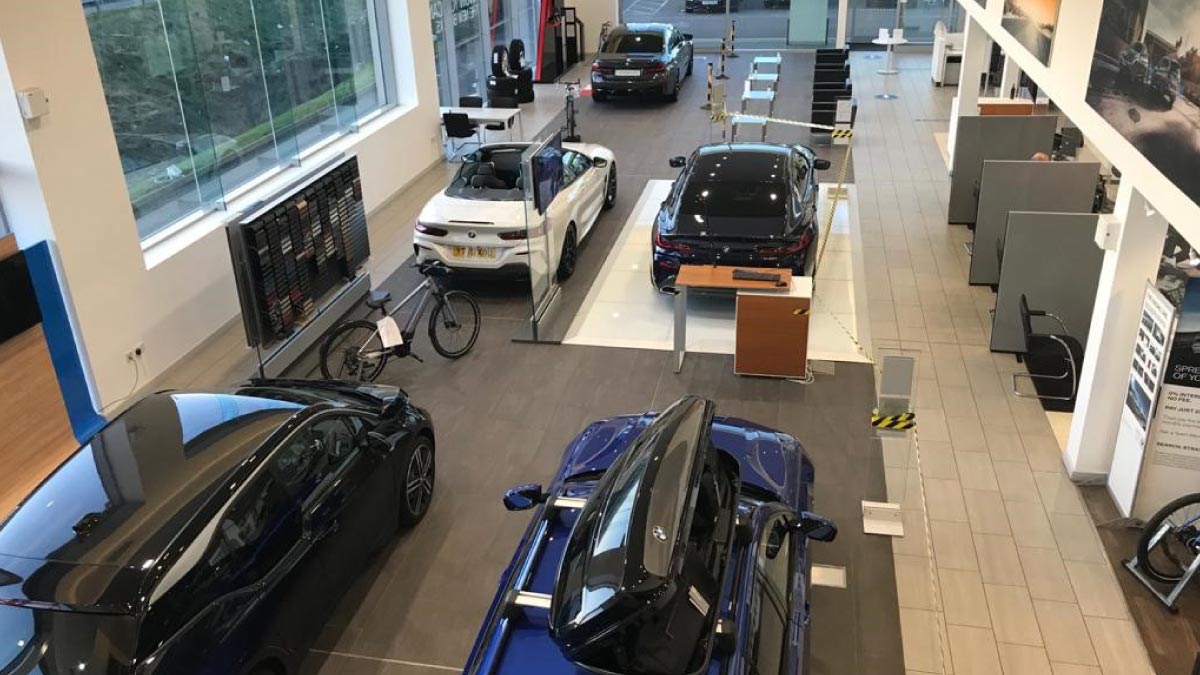 Inside the BMW Chesterfield showroom