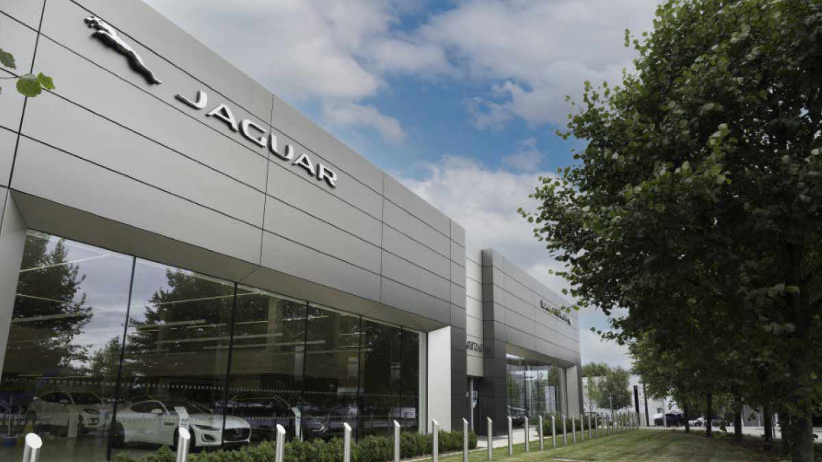 Outside the Jaguar Nottingham dealership