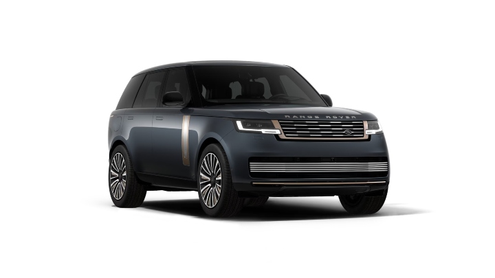 Range Rover SV luxury SUV shown in front three-quarter view on a white background