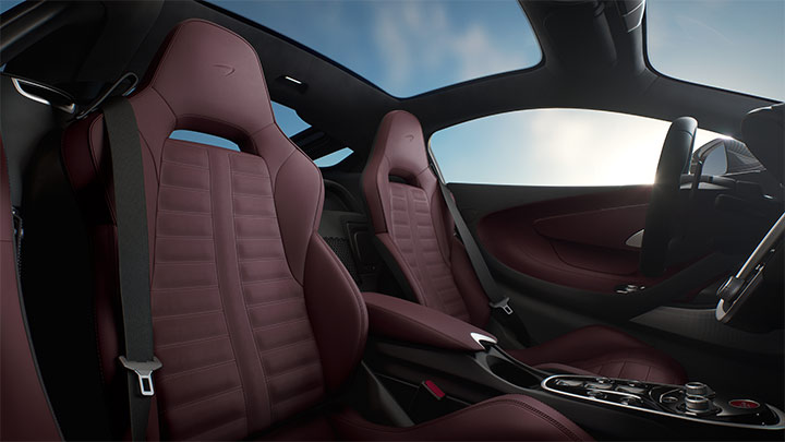Brown Leather Seats Inside McLaren GTS