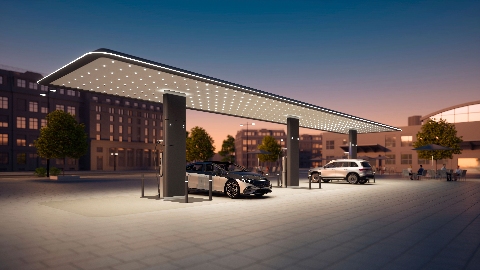 Mercedes Benz Charging public charging station