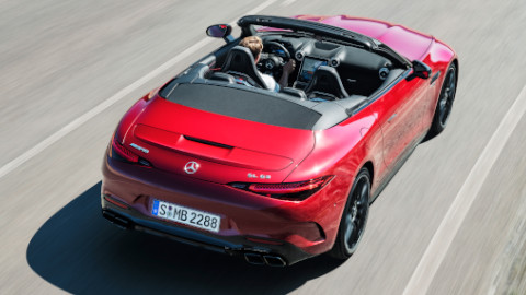 Red Mercedes-AMG SL Exterior Rear Aerial