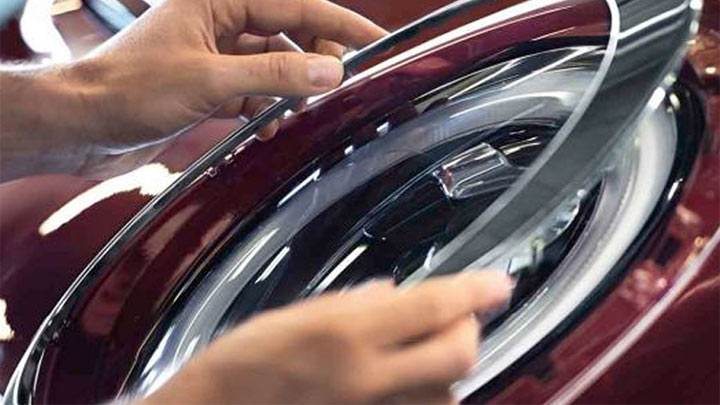 mini headlight trim