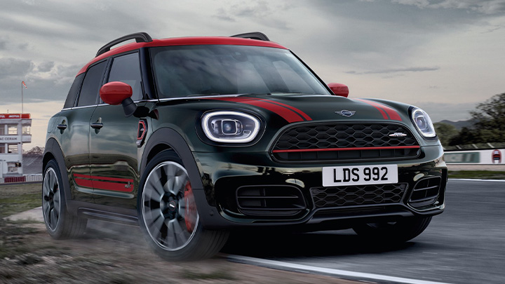 Green and Red MINI Countryman John Cooper Works