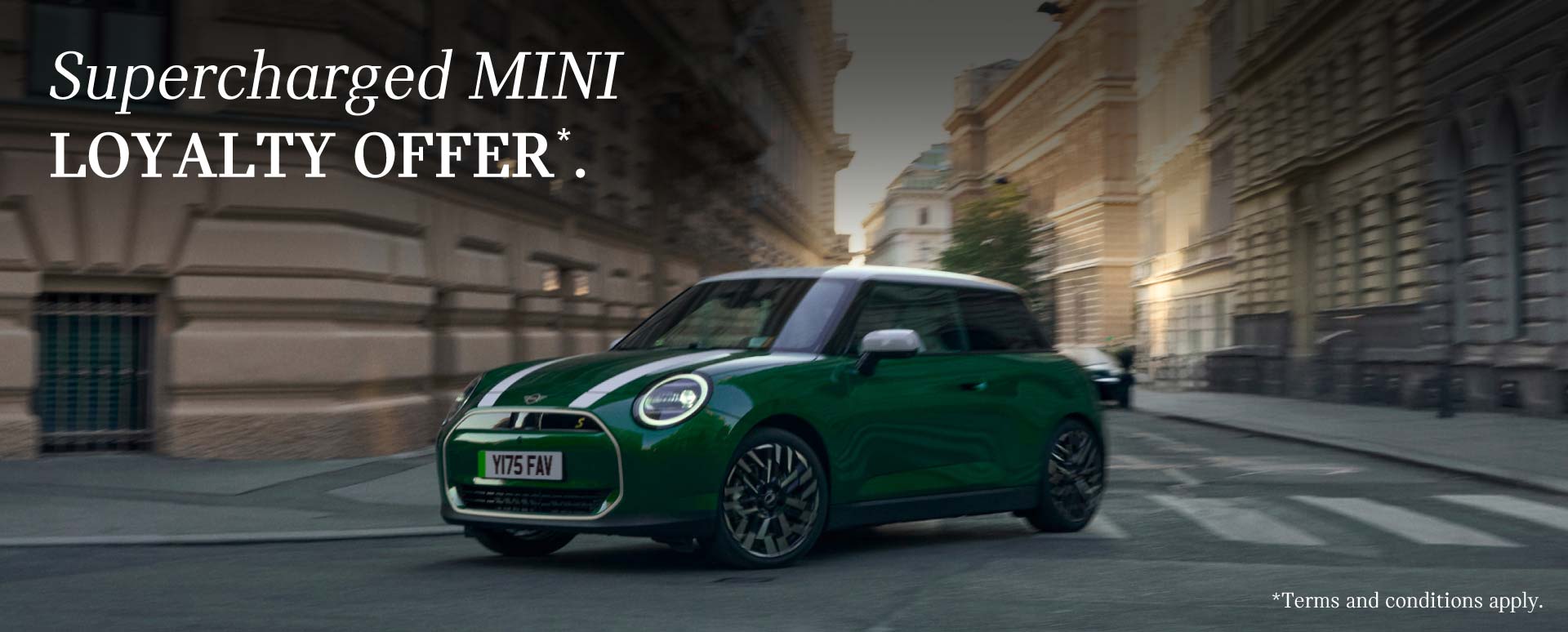 MINI Driving Around a City Corner