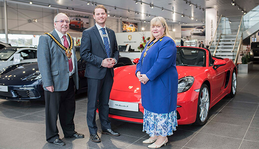 mayor visits porsche wolverhampton