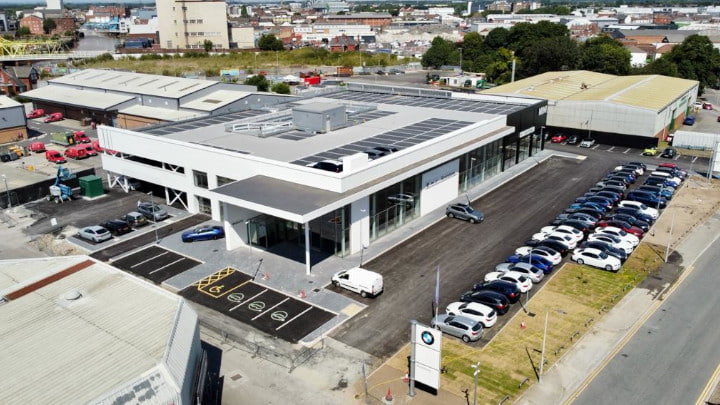 Stratstone BMW MINI Hull Dealership Exterior Aerial